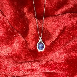 Sapphire & Diamond Necklace, Earrings & Ring